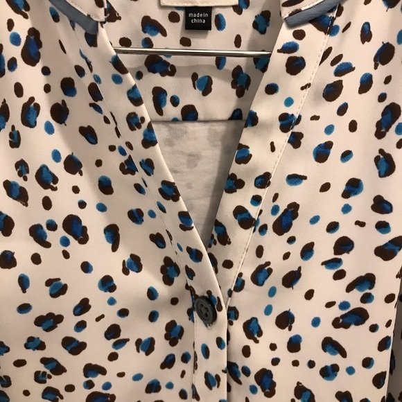 CAbi Camilla Leopard Print Shirt Dress blue medium - Picture 5 of 12